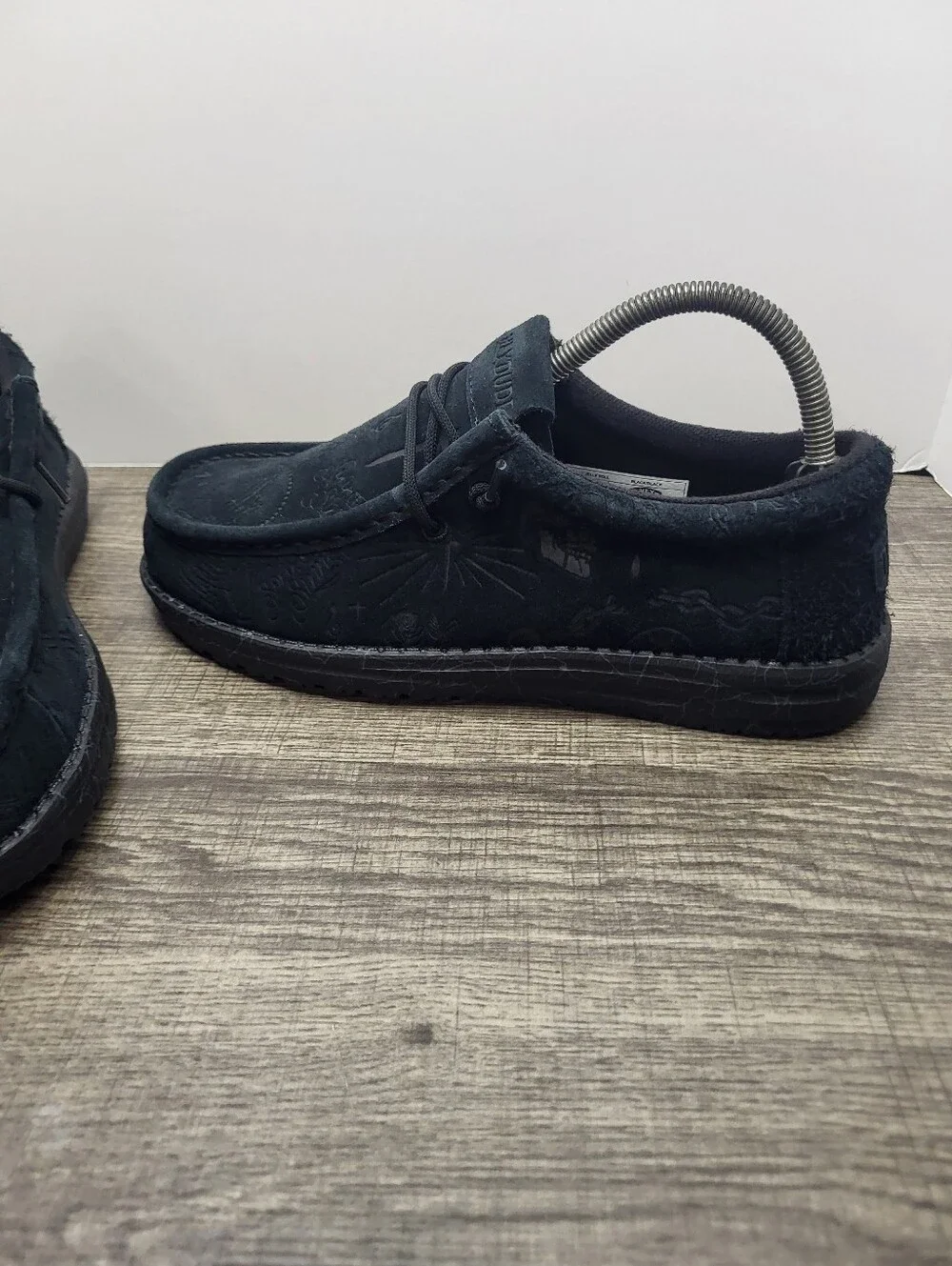 Hey Dude X Jelly Roll Wally Black Suede Shoes Men’s Size 7 Limited Edition New